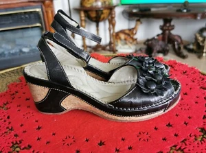 Damen Sandalen Airstep 41 Leder Kork Klettverschluss - Bild 1 von 12