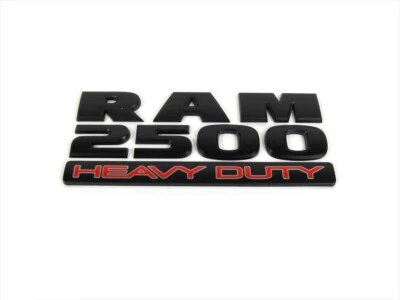 2015-2019 DODGE RAM 2500 HEAVY DUTY EMBLEM NAMEPLATE BADGE (MATTE BLACK) MOPAR - Image 1 of 4