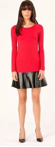 Nuevo con etiquetas $295 Hale Bob, Vestido de Cuello de Barco Rojo, S - Imagen 1 de 4