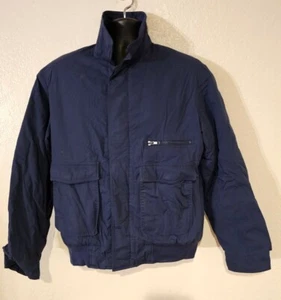 Lacoste IZOD Vintage Sportbomberjacke Mantel marineblau 80 90 Herren Medium Gator - Bild 1 von 8