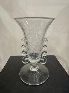 Heisey Lariat Vase with Orchid Etch - Picture 1 of 7