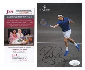 Roger Federer Signed Autograph 4x6 Photo Card - Tennis Legend Champion JSA COA - Picture 1 of 1