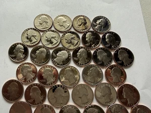 25¢ Proof Coins: 1965-1998s - 32 Coin Run of Proof Washington Quarters - Picture 1 of 8