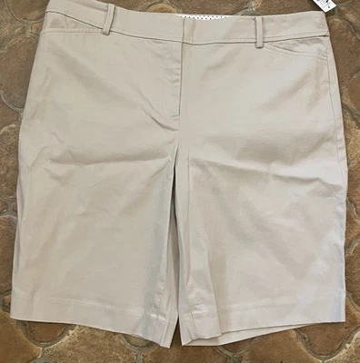 Pantalones Cortos Talbots Mujer Perfectos Talla 14 Beige Caqui 10.5” Entrepierna Nuevos con Etiquetas Foto 1 de 4