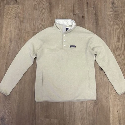 Patagonia Jacket Womens M Ivory Better Sweater Marsupial Pullover Pile Fleece - Image 1 of 4