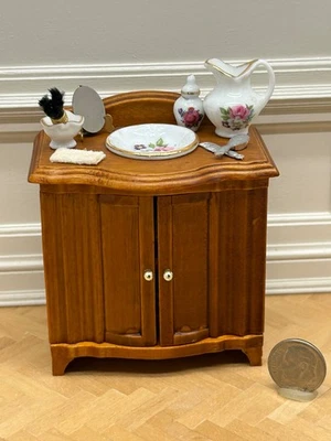 Dollhouse Miniature---Reutter Vanity-Wash Stand-Bathroom Sink-Vintage---ESTATE-- - Image 1 of 4