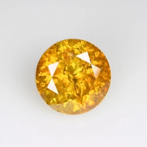 3.33 Ct Grand look Round 8.1 MM 100% Natural Yellowish Orange Spain Sphalerite ! - Picture 1 of 5