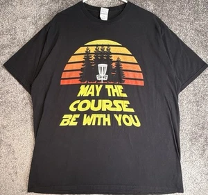 Disc Golf Star Wars Theme Shirt Men's XXL 2XL Tee Short Sleeve Black Cotton  - Picture 1 of 7