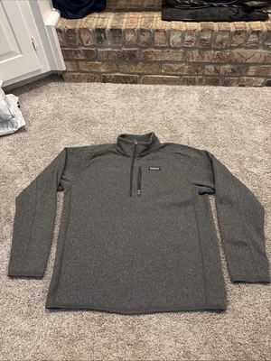 Suéter Patagonia Hombres L Better 25300 Gris 1/4 Cremallera Tejido Acanalado con Logo Informal Usado en Excelente Condición Foto 1 de 4