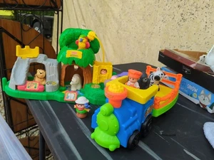 2001 Fisher Price Little People TIERGERÄUSCHE ZOO Spielset #77949 & Zoo Zug - Bild 1 von 6