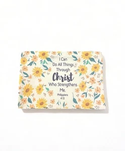 NUEVO - Bolsa de Maquillaje Bíblico Cristiano Floral Bolsa - Bolsas de Cosméticos - Estilo 1 - Imagen 1 de 5