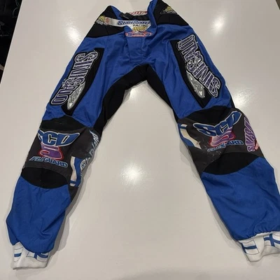 Vintage Sinisalo Motocross Supercross Pants Adjustable Sz 34W x 30L BMX 80s 90s - Image 1 of 4
