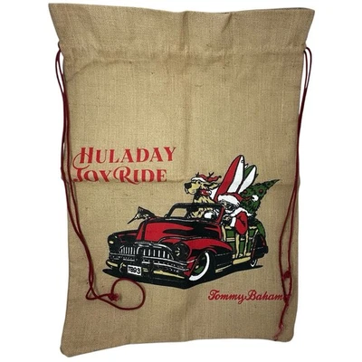 Tommy Bahama Navidad Huladay Joyride Bolso de Arpillera Santa Saco Cordón Mona B. Foto 1 de 4