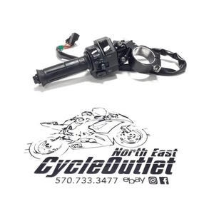 2015 13-18 NINJA ZX6R ZX636 OEM LEFT CLIP ON CLIPON HANDLEBAR W SWITCHES - Picture 1 of 23
