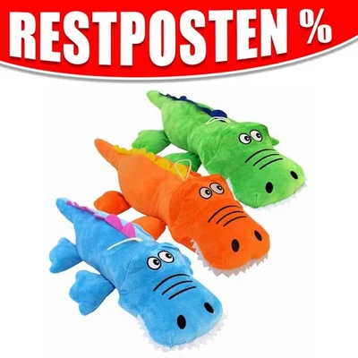 Krokodil liegend bunt mit Schlaufe - ca. 53 cm Alligator Kuscheltier Plüschtier - Bild 1 von 4