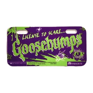 Goosebumps 1997 Scholastic Mini Bike License Plate Rare Promo RL Stine Vintage  - Picture 1 of 9