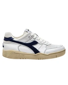 Scarpe Diadora Heritage B.560 Used Sneaker Casual Unisex Pelle Bianco/Blu - Imagen 1 de 27