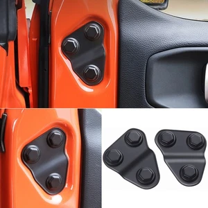 Black Door Lock Cover Screw Protector Trim For Jeep Wrangler JL JT Gladiator 18+ - Bild 1 von 12