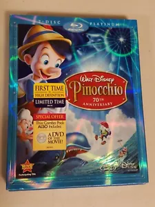Pinocchio (Blu-ray/DVD, 2009, 3-Disc Set, 70th Anniversary Platinum Edition) - Imagen 1 de 2
