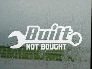 2x BUILT NOT BOUGHT Funny Adhesive Vinyl Car Van Stickers Decals bumper Graphics - Picture 1 of 2