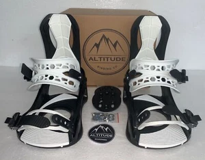 WOMENS ALTITUDE RIDER 4X4 BURTON 3D EST SNOWBOARD BINDINGS BLACK/WHITE S/M 7-9.5 - Picture 1 of 10