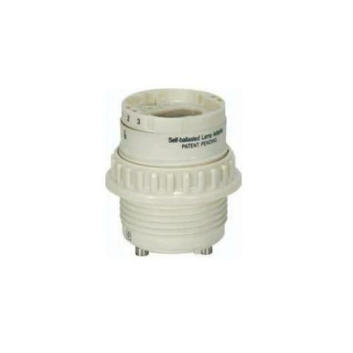 Satco Smooth Phenolic GU24 - 4-Pin CFL Socket with Ring - 801850 - Image 1 of 1