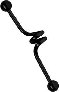 Piercing De Barra Industrial 1.6mm Negro Para La Oreja - Imagen 1 de 1