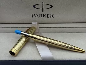 Excelente bolígrafo Parker Sonnet círculo dorado 0,5 mm tinta azul recarga sin caja - Imagen 1 de 5
