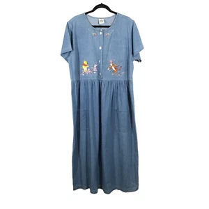 The Disney Store Vintage Winnie Puuh Maxikleid bestickt bescheiden Cottegecore - Bild 1 von 8