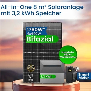 All in one 1760W Balkonkraftwerk mit Speicher 3,2 kWh Anker Pro, Smarter Zähler - Bild 1 von 10