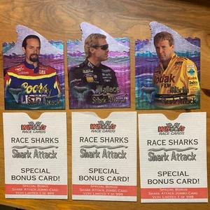LOT (3) 1997 Race Sharks SHARK ATTACK JUMBO Wallace Petty Marlin /999 #SA4,6,8 - Picture 1 of 2