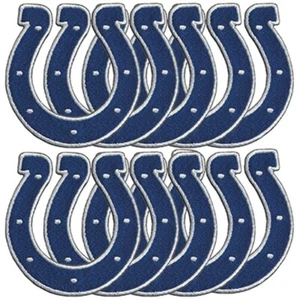 10 Stck. Indianapolis Colts Nation Logo Größe 2,5"x3,0" gestickter Bügelbild Aufnäher - Bild 1 von 11