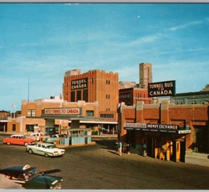 Túnel Detroit-Windsor 1960 a Canadá, condado de Wayne, MI postal de colección publicada - Imagen 1 de 7