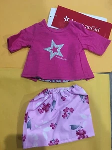 Camiseta American Girl Sparkle Star Cutaway NUEVA con etiquetas más falda hecha a mano - Imagen 1 de 4