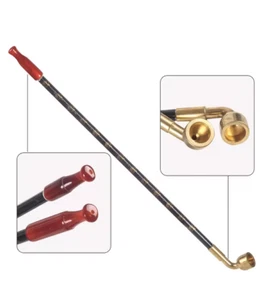 Chinese Exotic long stem 17.75 inch Vintage smoking pipe wood Red jade - Picture 1 of 2