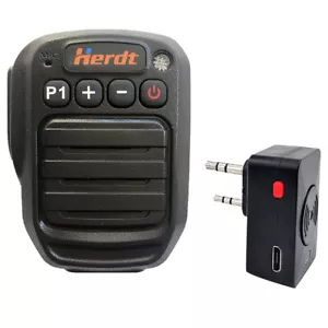 Bluetooth PTT Mic Wireless Speaker FOR KENWOOD BAOFENG UV-5R Two Way Radios - Picture 1 of 8