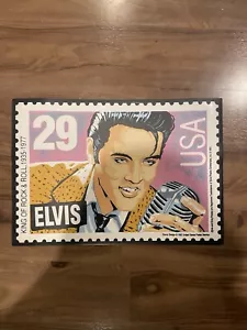 Mantel individual vintage de espuma con sello de 29 centavos ELVIS PRESLEY USPS - Imagen 1 de 1