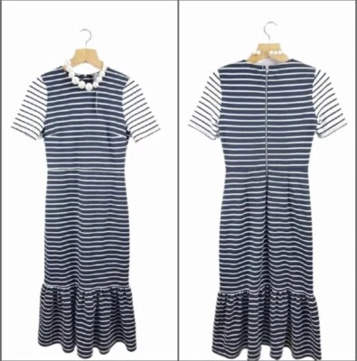 Vestido maxi ASOS de algodão stretch jersey, pull on, manga curta. Tamanho 10. Preto. - Imagem 1 de 4