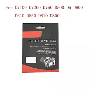 Displayschutzfolie Kamera LCD Schutz Abdeckung Film für Nikon D600 D610 D7200 D750 - Bild 1 von 6