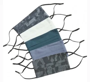 Athleta Adult Pleated Face Mask Everyday Pack 5 NEW MULTI COLOR $30 Msrp - Picture 1 of 7