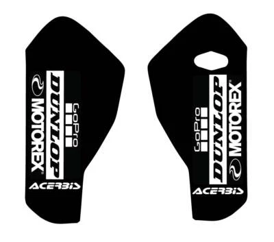 GAS GAS MC EC 125 250 350 450 FORK GUARD GRAPHICS DECALS MX DUNLOP 2020-2023 - Image 1 of 3