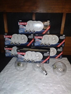 Feit Electric 40-W G25 120v  Bath & vanity 40G25/3 Clear Qty 18 Bulbs  - Image 1 of 4