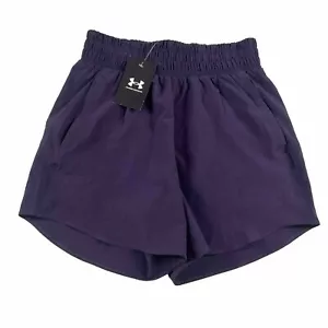 NWT Under Armour Women's Flex Woven 5" Shorts Mid Rise Size XS Loose Purple - Picture 1 of 8