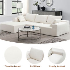 Modern Minimalist Style L-Shape Cream Modular Sectional Living Room  Sofa Set
