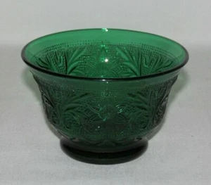 Anchor Hocking Glass SANDWICH Forest Green Flat Custard Cup - Picture 1 of 1