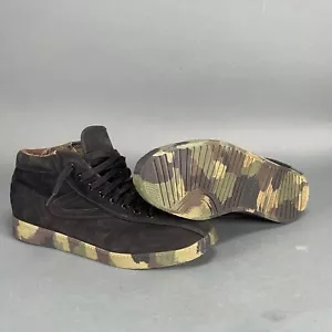 Vintage Tretorn NYLite Sneaker Black Hi Top Camouflage Sole Nero Andre Mens 11.5 - Picture 1 of 24