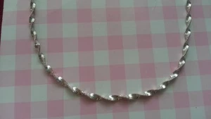 Schöne Sterling Silber 925 Neu Twist Diamantschliff Funkelnde Halskette * 23' * 20I - Bild 1 von 4