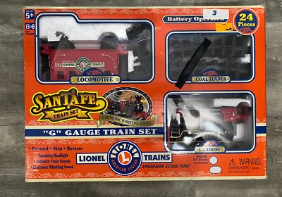 Vintage Lionel Santa Fe G Gauge Train Set Locomotive Missing 2 Signs 62048 - Image 1 of 4