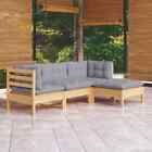 Garden Lounge Set Outdoor Sofa Furniture Wooden Patio Setting 4 Piece Vidaxl