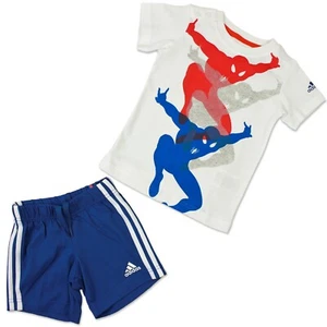 Adidas + Marvel Baby Kids Summer Set Suit Spiderman Shorts T-Shirt Spider - Picture 1 of 5